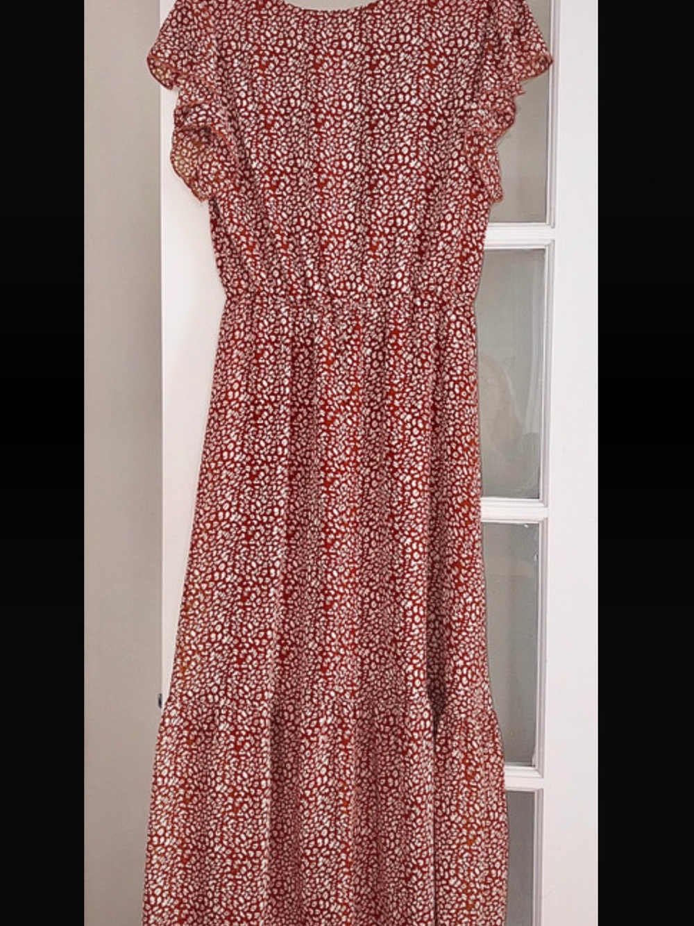Rust Floral Wrap Maxi Dress - Women - Picture 5 of 7